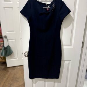 Vince Camuto Midnight Blue Dress with Button Detail